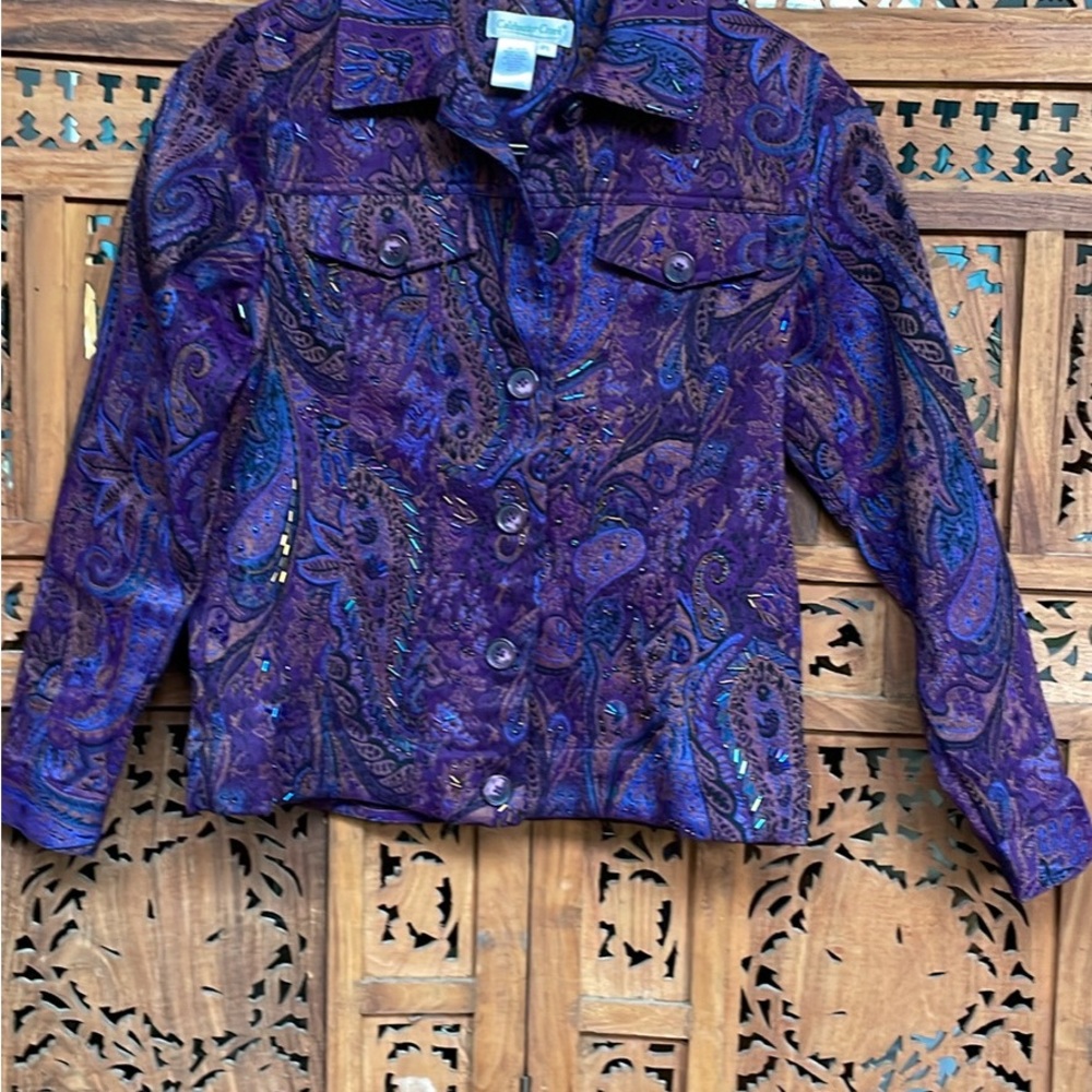 Coldwater Creek Women's Purple Jacket - Picture 2 of 4